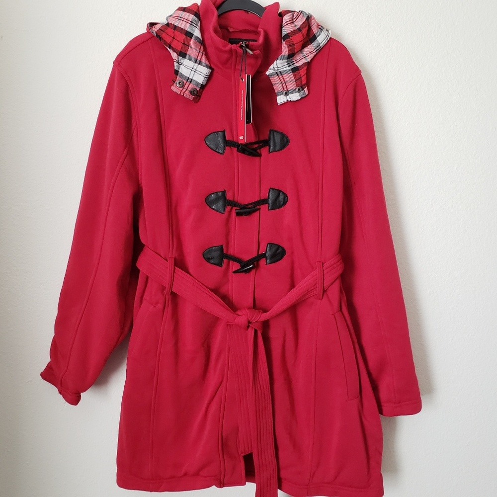 NWT Yoki sherpa lined toggle fleece jacket size 2X